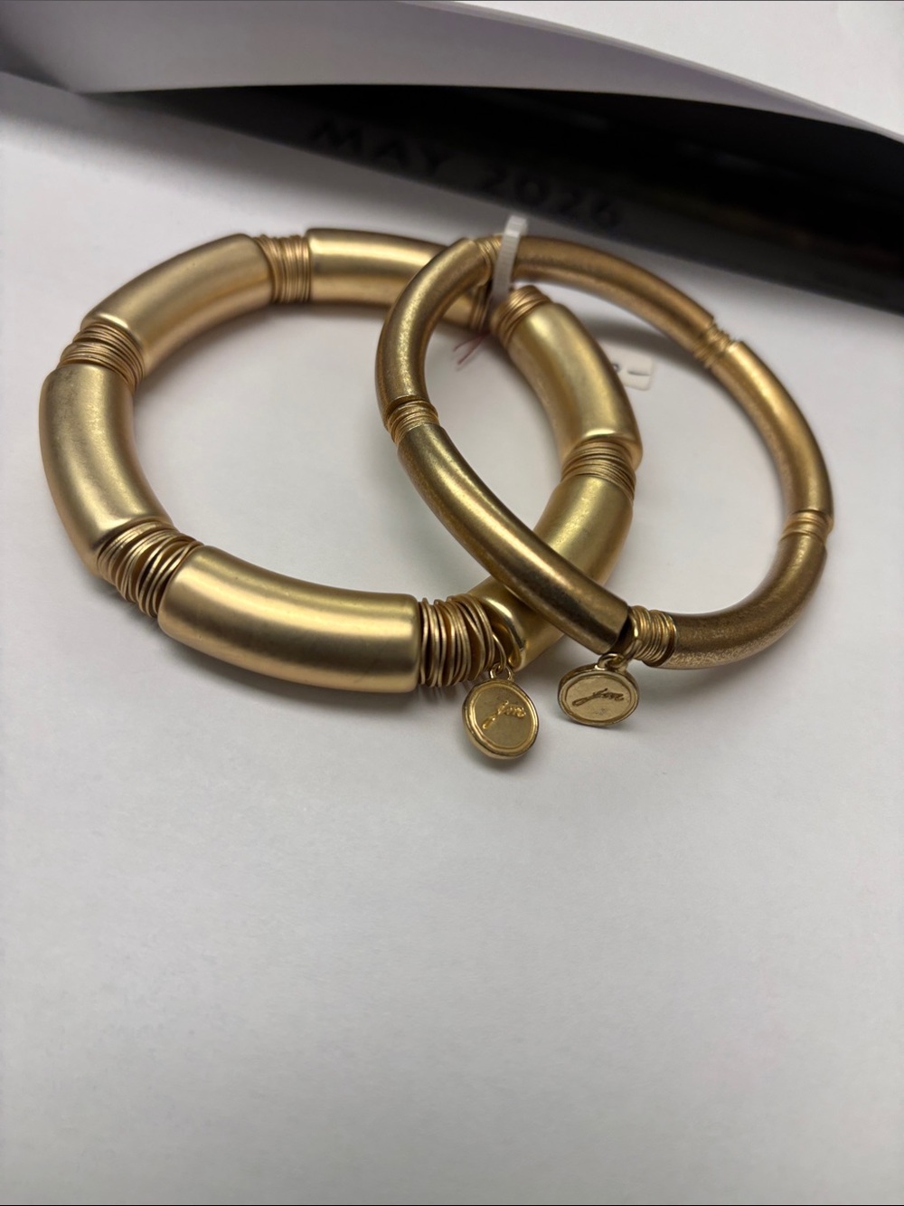Jane Marie Gold Tube Wrap Accent Bangle Bracelet - Women's Jewelry - Picture 5 of 8